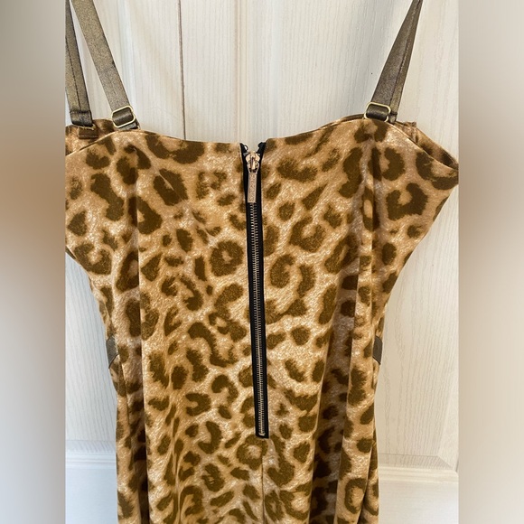 Kardashian Kollection Cheetah Print
Faux Leather Trim Bustier Party Dress Size L - Picture 6 of 7